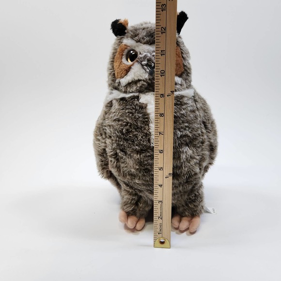 FAO Schwarz Great Horned Barn Owl Toys R Us Exclusive Plush Stuffed Animal 12" - Picture 6 of 6